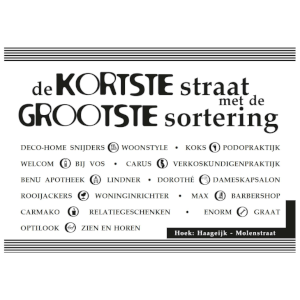 De kortste straat met de grootste sortering