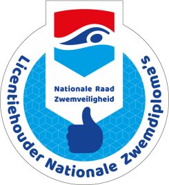 Logo Licentiehouder Nationale Zwemdiploma's bij de Nationaal Raad Zwemveiligheid